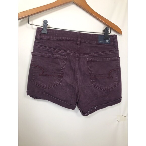 American Eagle Women’s AEO Hi-Rise Shortie Shorts Super Stretch Denim Size 0 - Picture 4 of 8